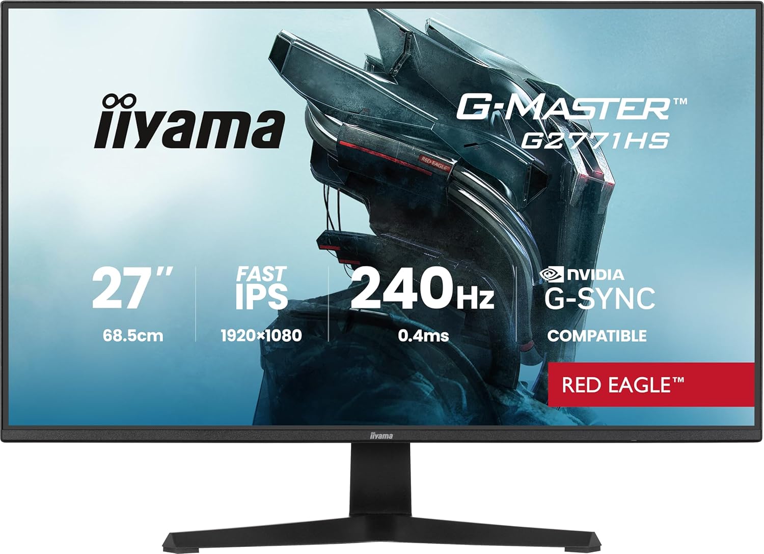 MONITOR LED 27' IIYAMA G-MASTER G2771HS-B1 FULL HD 1920 X 1080 240HZ 0.4MS DI RISPOSTA 2XHDMI 1XDISPLAY PORT